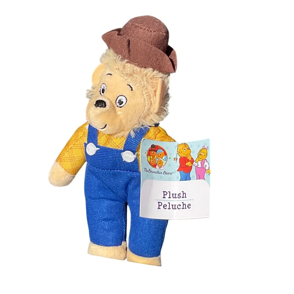 Berenstain Bears Book Lot with Father Bear Plush Toy 5 Books Vintage Multicolor